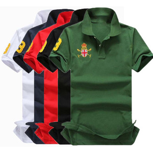 T-shirt <span class=keywords><strong>Paul</strong></span> Top pour Polo XL, tissu tricoté anti-rides surdimensionné, manches courtes, design brodé 3D, uni - Product Image 1