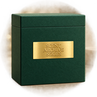 Étiquettes adhésives en métal gaufré or personnalisées pour l'emballage de boîtes cadeaux de parfum
