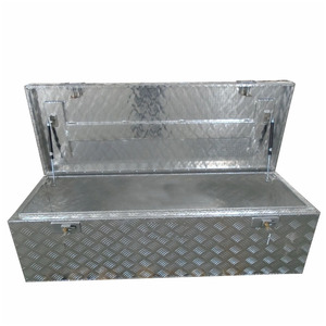 Waterproof Top Opened Door Camping Trailer Rectangle Flat Top Aluminum Tool Box