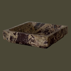 Stonekocc Brand Nordic <span class=keywords><strong>Cosmetics</strong></span> Creative Storage vassoio quadrato marmo Retro lavabo bagno vassoio portaoggetti - Product Image 2