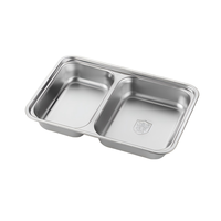 Ensemble de plats de service compartimentés Liyunda en acier inoxydable 304 de qualité alimentaire, modernes, écologiques et durables, pour la rentrée scolaire (Modèles