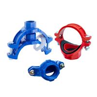 Raccord flexible en fonte malléable avec rainures et raccord à bride Revêtement de peinture de surface basse pression