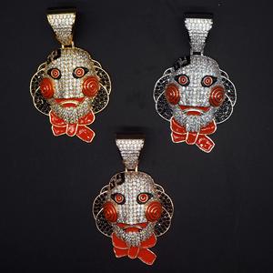 Collar de Cadena Gruesa Estilo Hip Hop con Piedras Brillantes, Diseño 6ix9ine, Clown 69, Tekashi69, <span class=keywords><strong>Saw</strong></span> Billy - Product Image 6