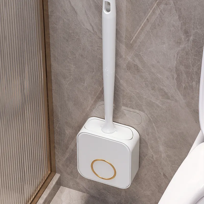 Outil de nettoyage domestique brosse de toilette salle de bains brosse en Silicone pour toilettes ensemble de brosses en Silicone étanche avec Base