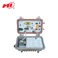 Mini receptor de fibra exterior de 2 puertos Nodo óptico AC220V AGC CATV 2 salidas FTTB Equipo de interior