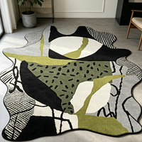 Tapis antidérapant de forme spéciale, motif tie-dye, en peluche, lavable, grande taille, résistant aux taches, pour la décoration du salon et de l'appartement