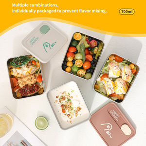 Juego de fiambrera portátil de acero inoxidable con bolsa aislada y juego de cubiertos para niños, fiambrera de preparación de comidas para niños - Product Image 4