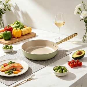 <span class=keywords><strong>Sartenes</strong></span> Grandes de <span class=keywords><strong>Aluminio</strong></span> con Revestimiento Cerámico de Alta Calidad, No Tóxicas, con Mango de Acero Inoxidable, Venta al Por Mayor - Product Image 1