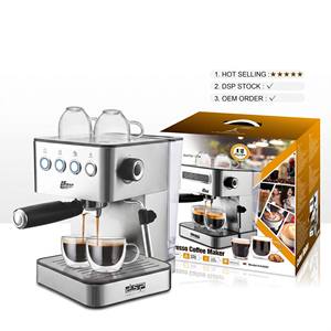 Machine à café expresso semi-automatique électrique compacte 15 bars avec prise EU et mousseur à lait intégré pour cuisine - Product Image 4