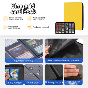 Custom 9 Pockets PU Leather Photo <strong>Albums</strong> Top Loader Binder for 360 <strong>Cards</strong> Premium <strong>Pokemoned</strong> Trading Toploader <strong>Card</strong> Binder - Product Image 2