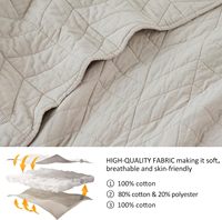 Couverture matelassée en coton biologique, vente en gros, tailles Queen et King, drap de lit matelassé, housse de lit en coton, ensembles de literie, couvre-lit 100% coton pour hôtel