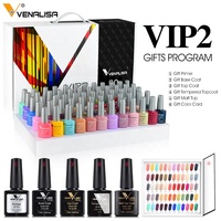 VENALISA VIP2 Nouveauté 60 pièces Coffret cadeau de vernis gel Kit de gel UV Nouvel emballage avec 5 gels techniques