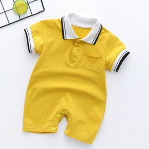 Tutina Estiva in Cotone <span class=keywords><strong>per</strong></span> Neonati, Pagliaccetto a Maniche Corte in Maglia <span class=keywords><strong>per</strong></span> Bambini e Bambine, Stile Casual Uniforme da Baseball - Product Image 2