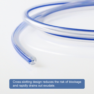 Canack suministro médico ozono desinfectante transparente clase <span class=keywords><strong>II</strong></span> 100mL CE certificado silicona redondo estriado tubo de drenaje de heridas - Product Image 5