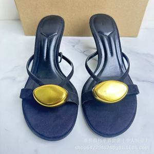 Nouvelles sandales noires à talons fins pour femmes, style africain, pour l'extérieur et les tongs, collection <span class=keywords><strong>Z</strong></span> Europe 2025 - Product Image 3