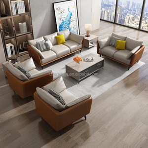 Sofás Seccionales Modernos para Oficina en Casa, Sofá de Cuero Ejecutivo, Juego de Muebles para Sala de Estar, Sofás de Cuero para Oficina - Product Image 5