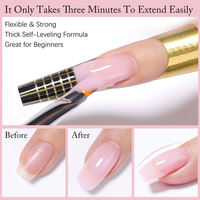 HONEY GIRL 30g/50g/150g Gel UV Dur Sans HEMA pour Construction d'Ongles, Blanc Rose Transparent, Vernis d'Extension, Polygels