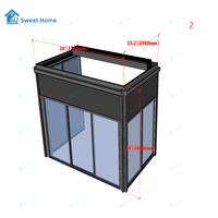 Pergola rétractable moderne Sweet Home en aluminium motorisée, bioclimatique, imperméable, résistante à la neige et au vent, pour maison d'été