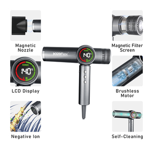 Secador de Pelo Profesional KooFex KF-8265 OEM/ODM con Motor sin Escobillas de 110,000 RPM e Iones Negativos para Salón - Product Image 4