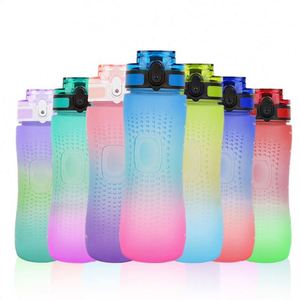 Bouteille d'eau en plastique portable pour le sport, les voyages et la salle de sport, avec logo personnalisé - Product Image 2