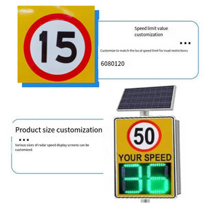 Señal de radar solar para control de velocidad con detección de 200m, señal de retroalimentación de velocidad por radar 24G, radar de tráfico para control de velocidad - Product Image 5