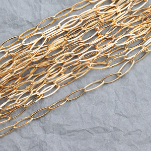 GUFEATHER C38 50cm/lot Chaîne en cuivre <span class=keywords><strong>multi</strong></span>-styles plaqué or 18 carats pour la fabrication de colliers et bracelets, accessoires de bijouterie en vrac - Product Image 5