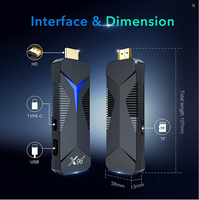 X96 4K Android 10 TV Stick 2GB 16GB Allwinner H313 Quad Core Doble WiFi 2.4G 5G BT Smart TV