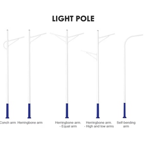 Postes de Alumbrado Público Desmontables Galvanizados de 4M, 5M, 6M, 8M, 9M, 10M, 15M para Jardín y Calle, con Panel Solar - <span class=keywords><strong>Precio</strong></span> por <span class=keywords><strong>Poste</strong></span> - Product Image 2