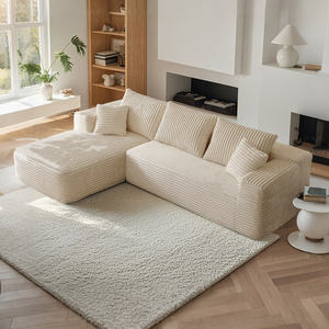 Sofá Modular em Espuma de Memória Comprimida a Vácuo, Formato L, Estilo Nuvem, para Sala de Estar - Product Image 1