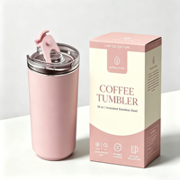 Gobelet isotherme à double paroi en acier inoxydable de 20 oz, anti-fuite, avec couvercle rabattable, tasse à bière, thé, café, lait, bouteille d'eau de 16 oz