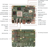 Placa de Desarrollo ZYSY Radxa Rock 5B+ con CPU RK3588 de 8 Núcleos, Compatible con Decodificación 8K a 60 FPS, WiFi 6, IA e IoT para Kits de Computación
