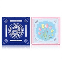 Tapis de Mahjong en Polyester Antidérapant, Anti-bruit, Facile d'entretien, Épais et Résistant aux Taches pour Table de Mahjong (Importation Transfrontalière)