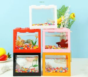 Usmilepet Bestseller Plastic Mini Goudvis Tank Transparante Desktop <span class=keywords><strong>Aquarium</strong></span> Bouwstenen Voor Creatief Landschap - Product Image 3