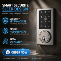 Serrure de porte électronique intelligente Te'an, verrouillage numérique, accès par carte RFID, options de mot de passe, contrôle par application, pour la maison et les hôtels