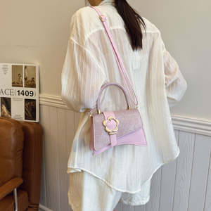 New Korean Fashion Shiny Handbag Elegant Luxury <b>Mini</b> PU Leather Women's <b>Crossbody</b> <b>Bag</b> - Product Image 3