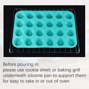MUYULINS Factory 12/24 Cup LFGB Platinum Grade Non-Stick BPA-Free Standard Silicone Brownie Cupcake Pan Muffin <b>Tin</b> <b>Cake</b> Baking - Product Image 3