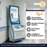 Kiosco Profesional Personalizado para Vestíbulo con Pantalla Táctil Curva, Terminal de Impresión Térmica y Animación para Centros Comerciales y Servicios Públicos