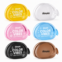 Sac de rangement transparent en PVC UIOWIO Custom Color Vibes, pochette portable à fermeture éclair pour adhésifs en silicone, soutiens-gorge et pétales de poitrine
