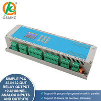 Oshangming PLC Automatización 32 DI 32DO controles lógicos 2 Entrada analógica 2 Salida analógica para ingeniería