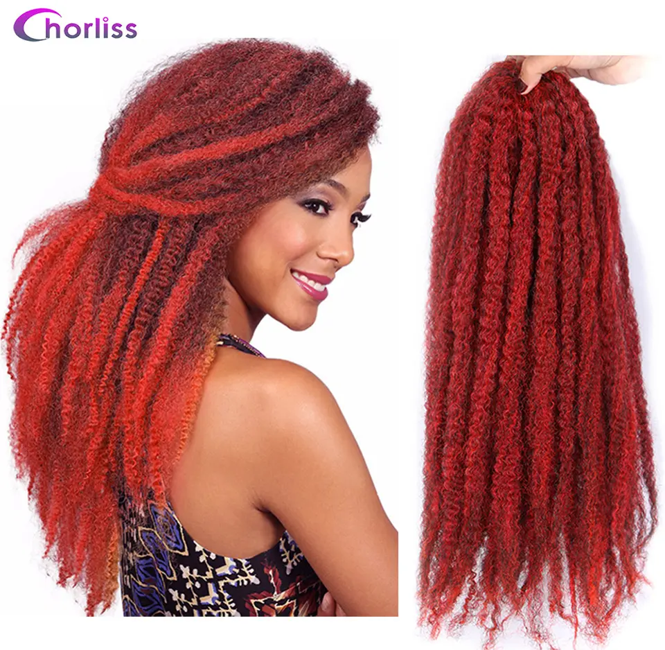 Extensions capillaires synthétiques bouclées au Crochet, Afro Marley, couleur Ombre noir vert gris, Extensions capillaires crépues, 20 pouces, offre spéciale