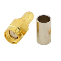 Conectores de cable coaxial Rf Sma Rp Sma para cable coaxial Rg58