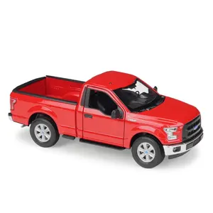 WELLY 1:24 Model jalur mobil paduan F-150 Pickup untuk kendaraan mainan truk Pickup Diecast untuk hadiah anak-anak