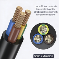 RVV-Kabel 4-adrig 1,5MM/2,5MM/4MM/6MM Flexibler Kupferleiter PVC-isoliert und -ummantelt Elektrisches Stromkabel