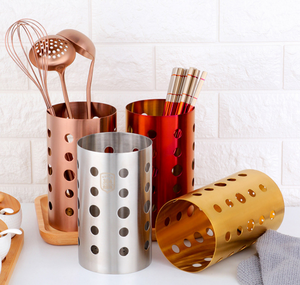 Paslanmaz çelik pişirme mutfak aleti tutucu, spalas için mutfak eşyası mutfak aleti tutucu s, kaşık - Product Image 3