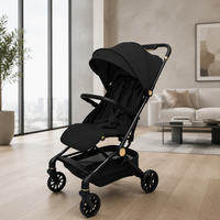 Poussette de voyage compacte pour bébé, adaptée aux cabines d'avion, avec système de pliage automatique par gravité pour bébés et tout-petits