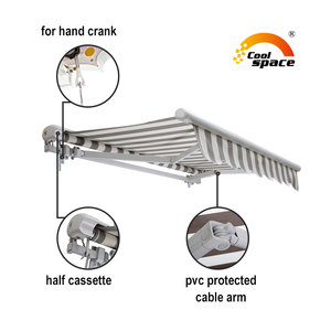 Pare-soleil de patio rétractable avec certificat CE, auvent <span class=keywords><strong>électrique</strong></span> d'extérieur 3M <span class=keywords><strong>4M</strong></span> 5M 6M et plus de tailles - Product Image 2