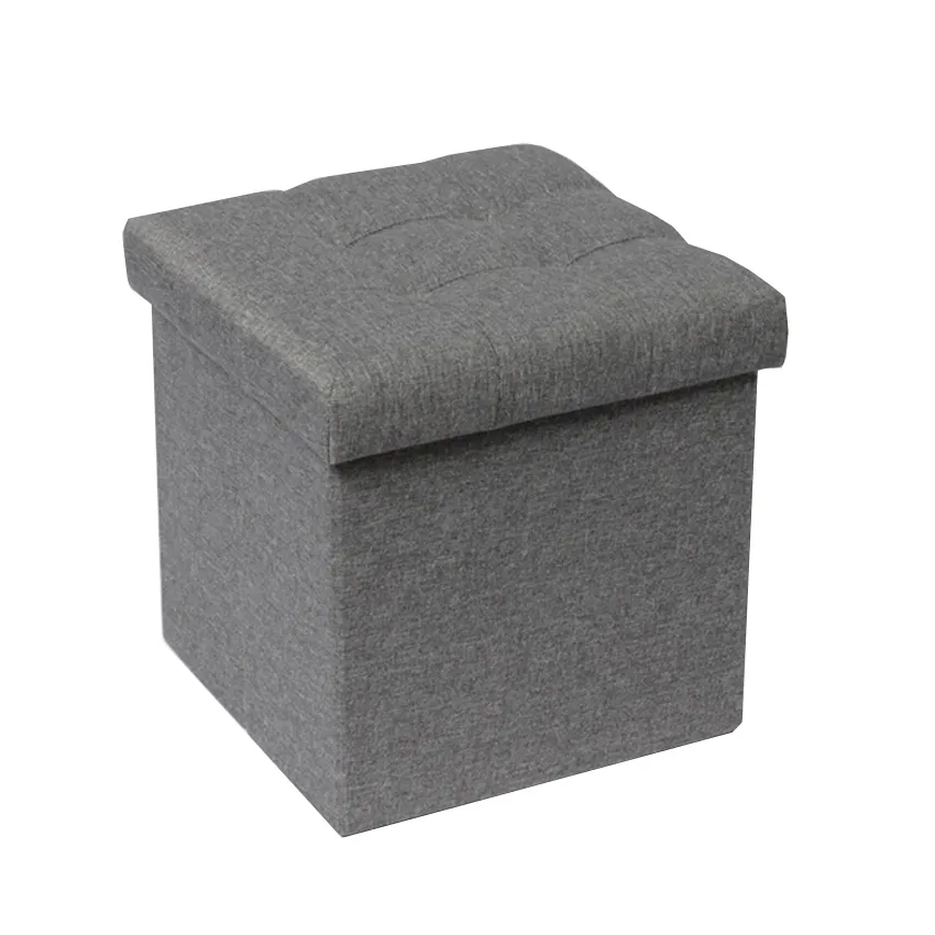 AHOME Folding Storage Ottoman Storage Cube Seat Memory Foam Foot Rest Stool for Space Saving