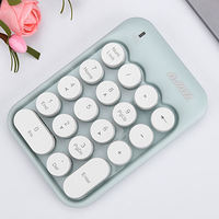 AJAZZ AK18 Keyboard Nirkabel Angka, Keyboard Bulat 18 Kunci untuk Laptop dan Tablet Terlaris 2.4G