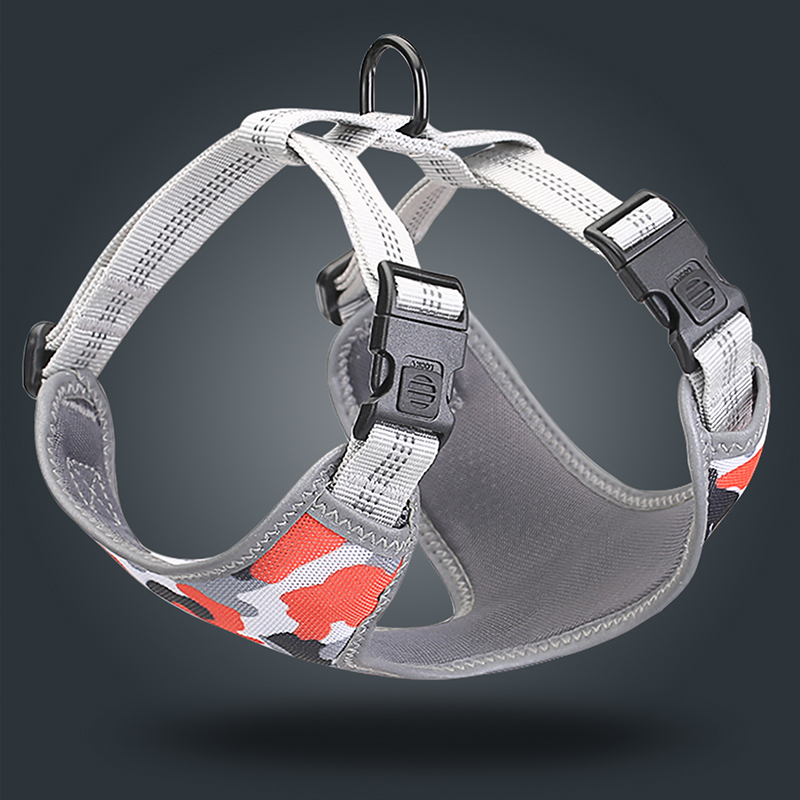Fashionable Design Camouflage Hot Selling Pet Collar Adjustable With Reflective Stripe Harness Foe Pet Dog