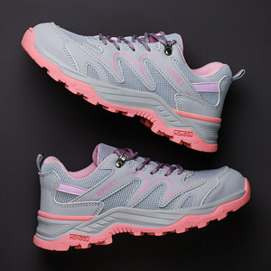 Women Safety Shoes Breathable Mesh Steel Toe Anti Smashing Puncture Resistant Work Shoes Low Top Shoelace Binding - Product Image 2